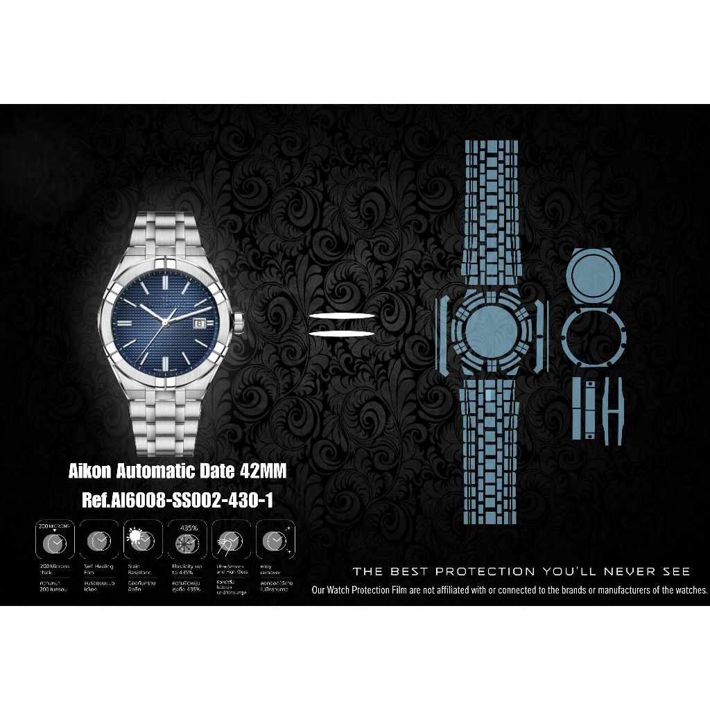 ฟิล์มป้องกันรอยนาฬิกา Watch Protection Film for Maurice Lacroix Aikon Automatic Date 42MM Ref.AI6008