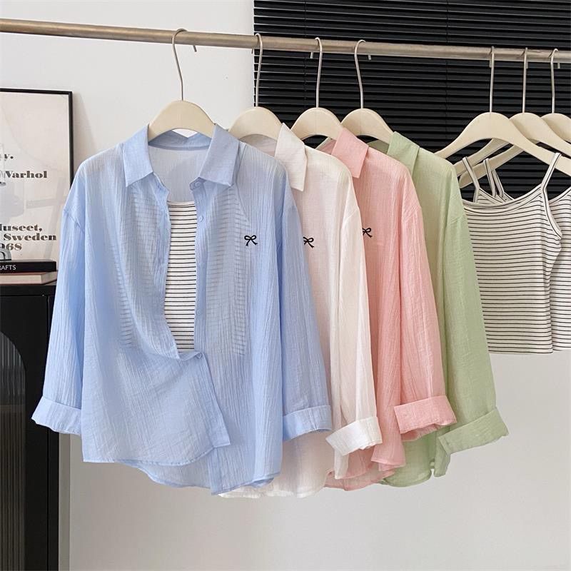 เสื้อเชิ้ต เสื้อเชิ้ตผู้หญิง สไตล์เกาหลี หลายสีให้เลือก สายหวาน#2321