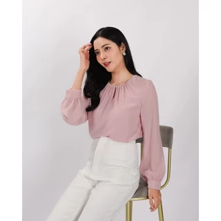 "Julia Blouse" ~ New2026 เสื้อแขนยาวชีฟอง ใส่ทำงานสวยสุภาพ แพทเทิร์นสวยใส่สบาย