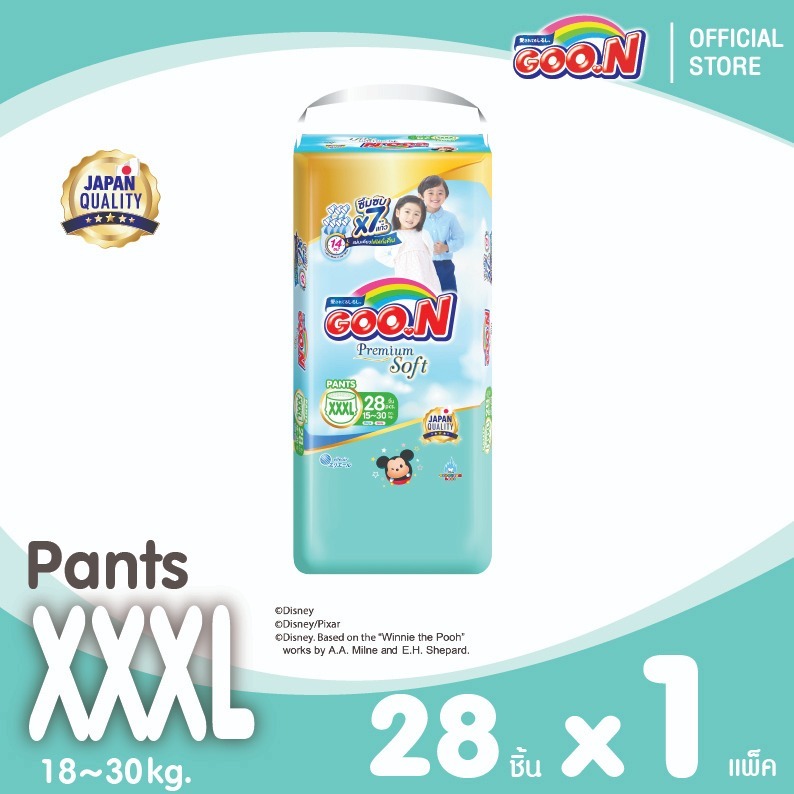 [แพ็ก] GOON Premium Mommy Kiss size M-XXXL S 68 ชิ้น
