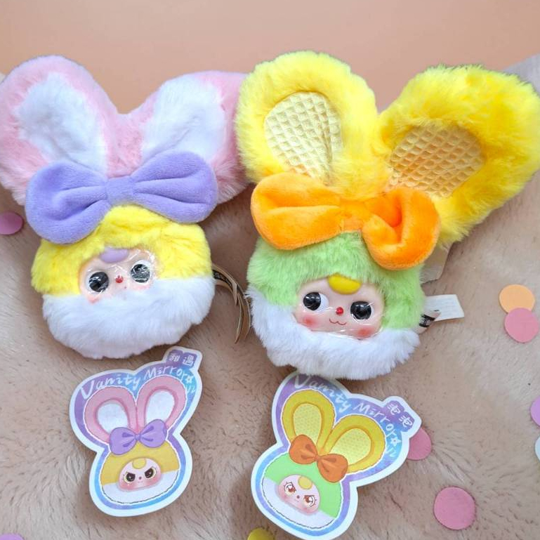 เช๊คตัว🎆พวงกุญแจBabythree โต๊ะเครื่องแป้ง🪞กระจกพับ หวี โดนัทมัดผม