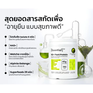 [แบบรีฟิล] Essential ND+ Matcha Plant Protein โปรตีนพืชมัทฉะ แบบรีฟิล 1,000 กรัม