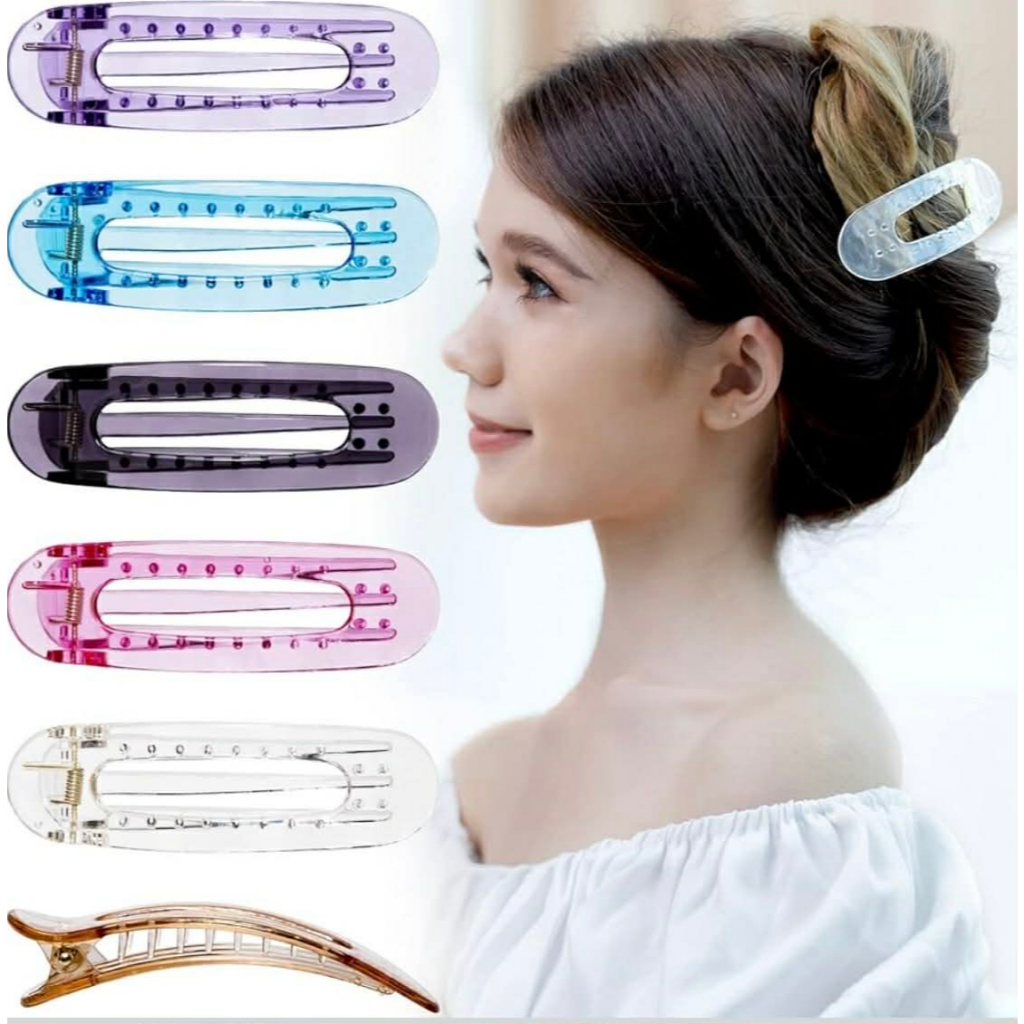กิ๊บติดผม ปากเป็ดแบน กลาง Medium Duckbill Clip / กิ๊บปากแบน สี Transparent พร้อมส่งจากไทย
