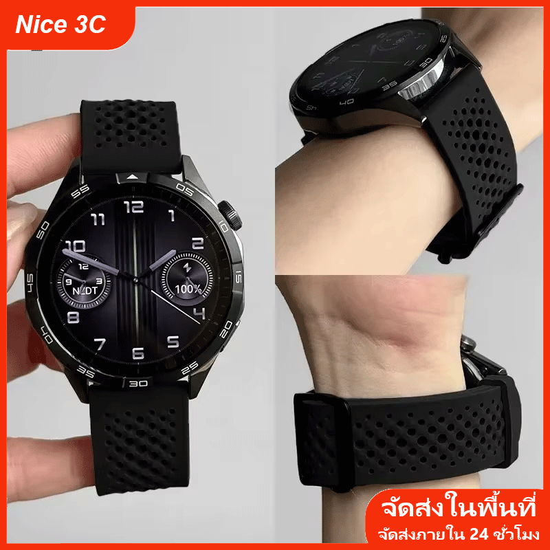 ซิลิโคน 22 มม.สำหรับนาฬิกา COROS PACE 4 3 Breathable สำหรับ COROS APEX 4 42 มม./Apex 2 pro/Apex Pro 46 มม.สายรัดข้อมือ【ร