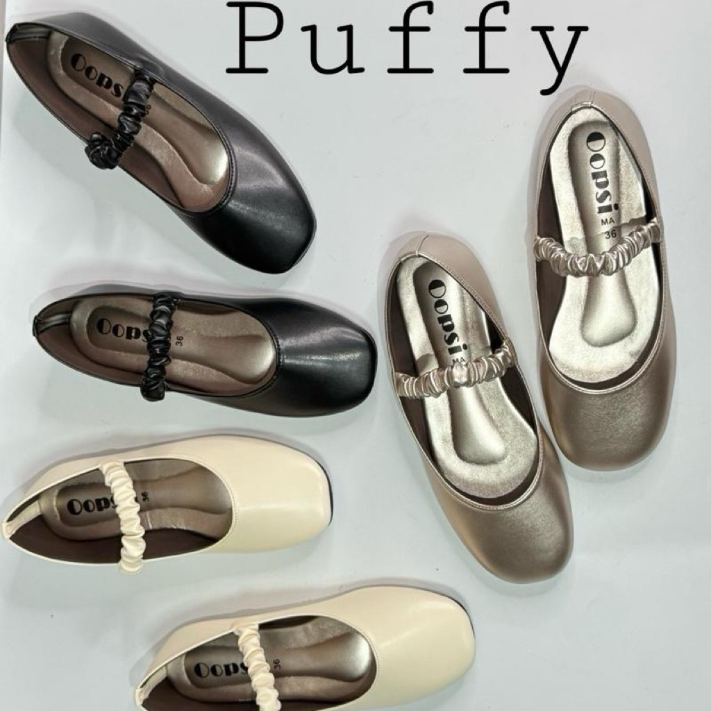 รองเท้า แมรี่เจน Mary Jane รุ่น puffyนุ่ม ma-8509