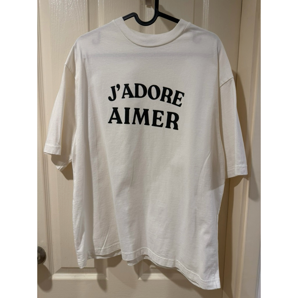 AIMER แท้ เสื้อยืด Oversize สีขาว มือสอง โล๊ะตู้