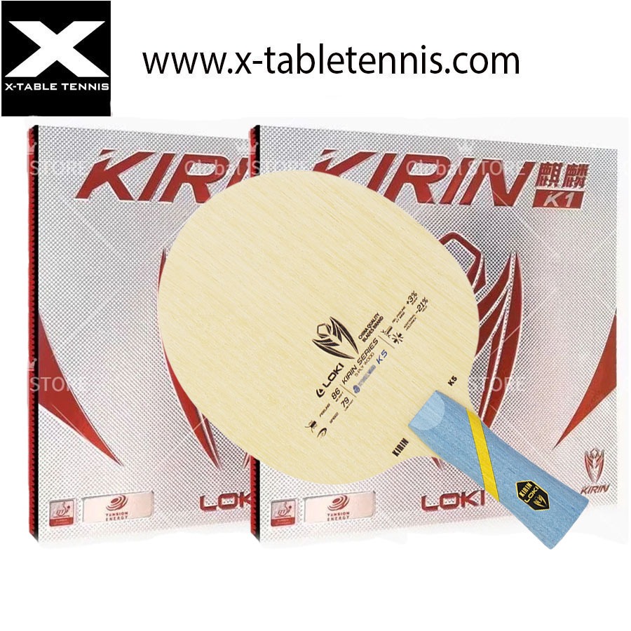 ไม้ปิงปอง LOKI รุ่น Kirin K5 + ยาง Kirin K1  x 2 แผ่น