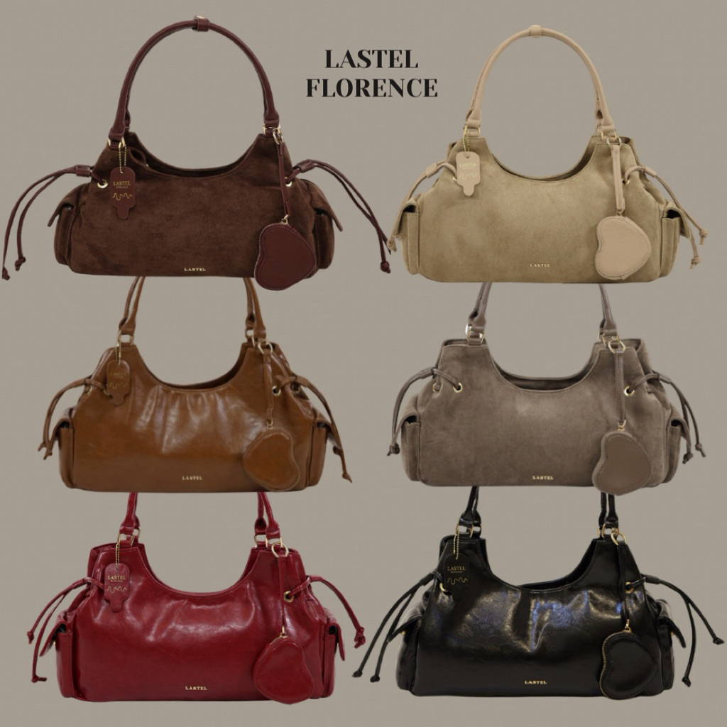 (NEW) LASTEL - กระเป๋ารุ่นFlorence มีสายสะพายยาว ฟรีหัวใจ งานพรีเมี่ยม