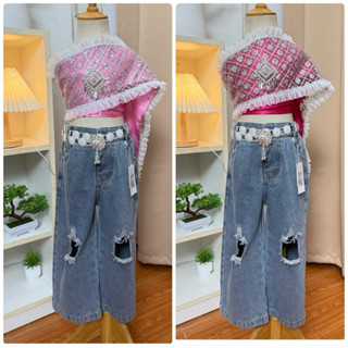 สไบเด็กสำเร็จรูป (เฉพาะสไบ) อกสม๊อกยางยืดใส่ง่าย เอวลอยโชว์ส…