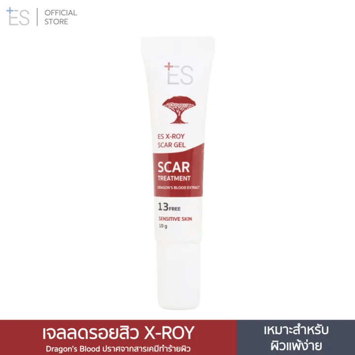 ES X-roy Scar Gel 10g เจลลดรอยสิว รอยแดง รอยดำ รอยแผลเป็นจากสิว