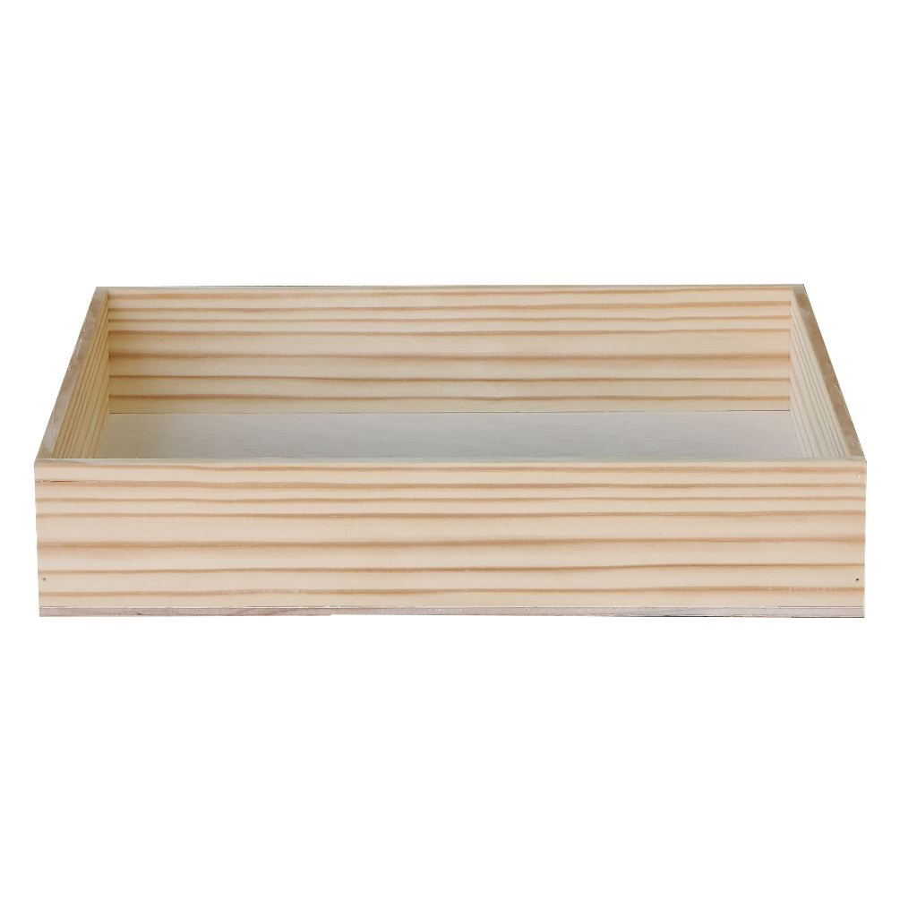 LM4 ลังไม้ กล่องไม้ WOODEN BOX จากไม้แท้ธรรมชาติ ขนาด 16x24x7 ซม.