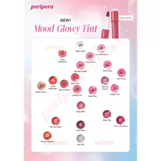 (NEW) PERIPERA MOOD GLOWY TINT เพอริเพอร่าลิป ทิ้นต์