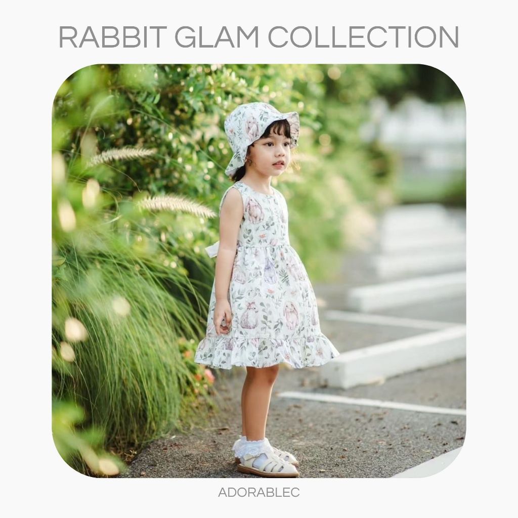 🐰ชุดเดรสผูกเอวลายกระต่าย 🐰