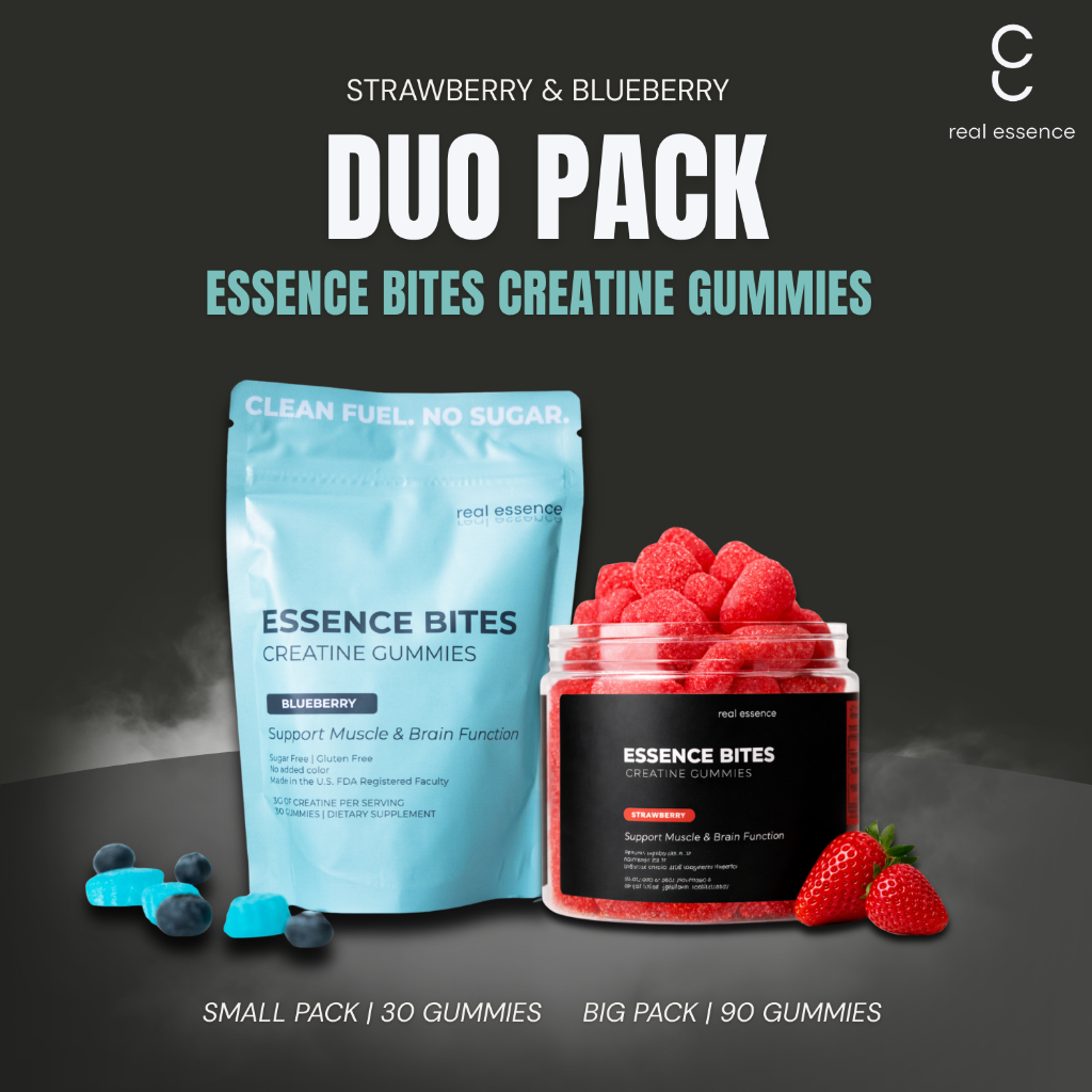 ครีเอทีนกัมมี่ DUO PACK Strawberry + Blueberry | Creatine Gummies เจ้าแรกในไทย มีผลตรวจรองรับ เพิ่มแรง ฟื้นฟูกล้ามเนื้อ