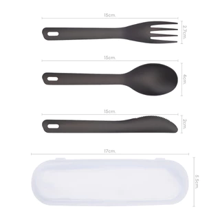 [ลด 200.-] Haii Mart - Aluminium Spoon, Fork, and Knife Set ชุดช้อนส้อมมีดพร้อมกล่องพกพาง่าย (012)