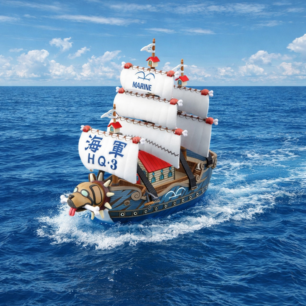 [ของแท้-พร้อมส่ง] Bandai Hobby - One Piece - 08 Garp's Marine Ship Model Kit