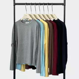 Atipashop - Jolie Longsleeve Top | เสื้อยืดแขนยาว ผ้าเรย่อน ใส่สบาย