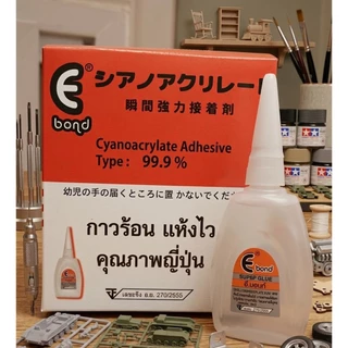 กาวร้อนแห้งเร็วE-BOND 50กรัม 6ขวด สำหรับงานไม้ต่างๆ และงานเอนกประสงค์