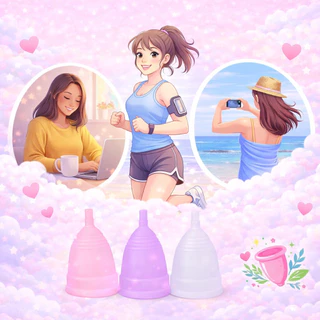 ร้านนี้ส่งเร็ว 🇹🇭 ถ้วยอนามัยซิลิโคน Menstrual Cup ขนาด S/L ถ้วยรองรับประจำเดือน ใส่สบาย แพ็กกล่อง 📦 ไม่โชว์ชื่อสินค้า