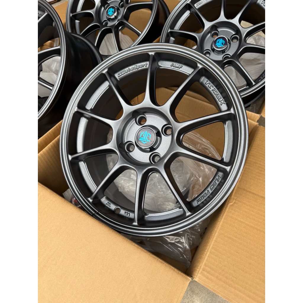 แม็กใหม่(TC105X)ขอบ15กว้าง7ออฟ+35ใส่4/100(ราคาขายต่อ1วง)