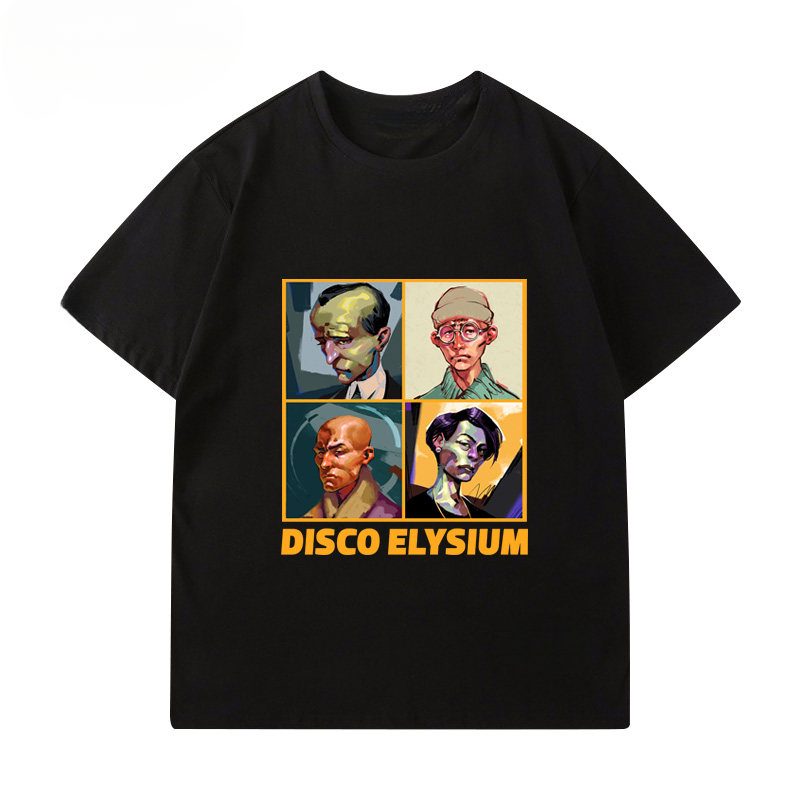 เสื้อยืดแขนสั้น Disco Elysium สินค้าจากเกม แฟชั่นฤดูใบไม้ผลิ 2026 ใส่สบายได้ทุกโอกาสสำหรับผู้ชายผู้ห