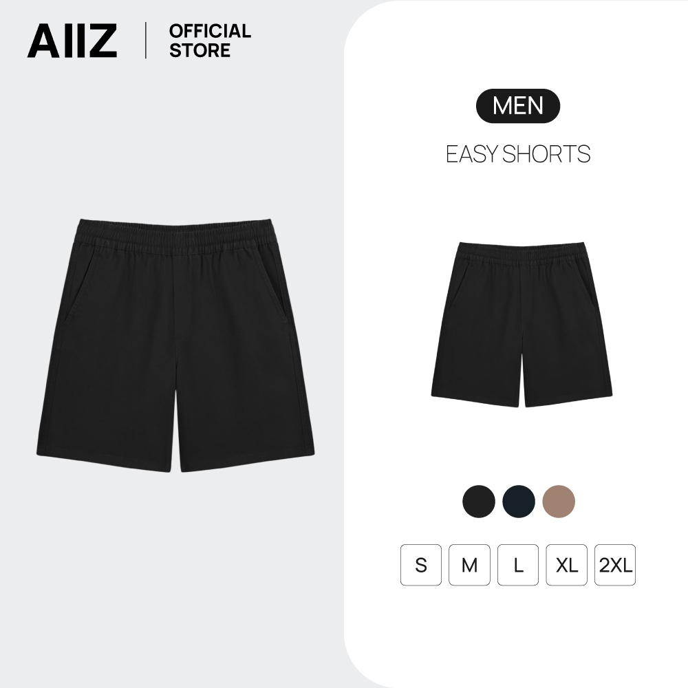 AIIZ (เอ ทู แซด) - AIIZ กางเกงขาสั้นผู้ชายเอวยางยืด