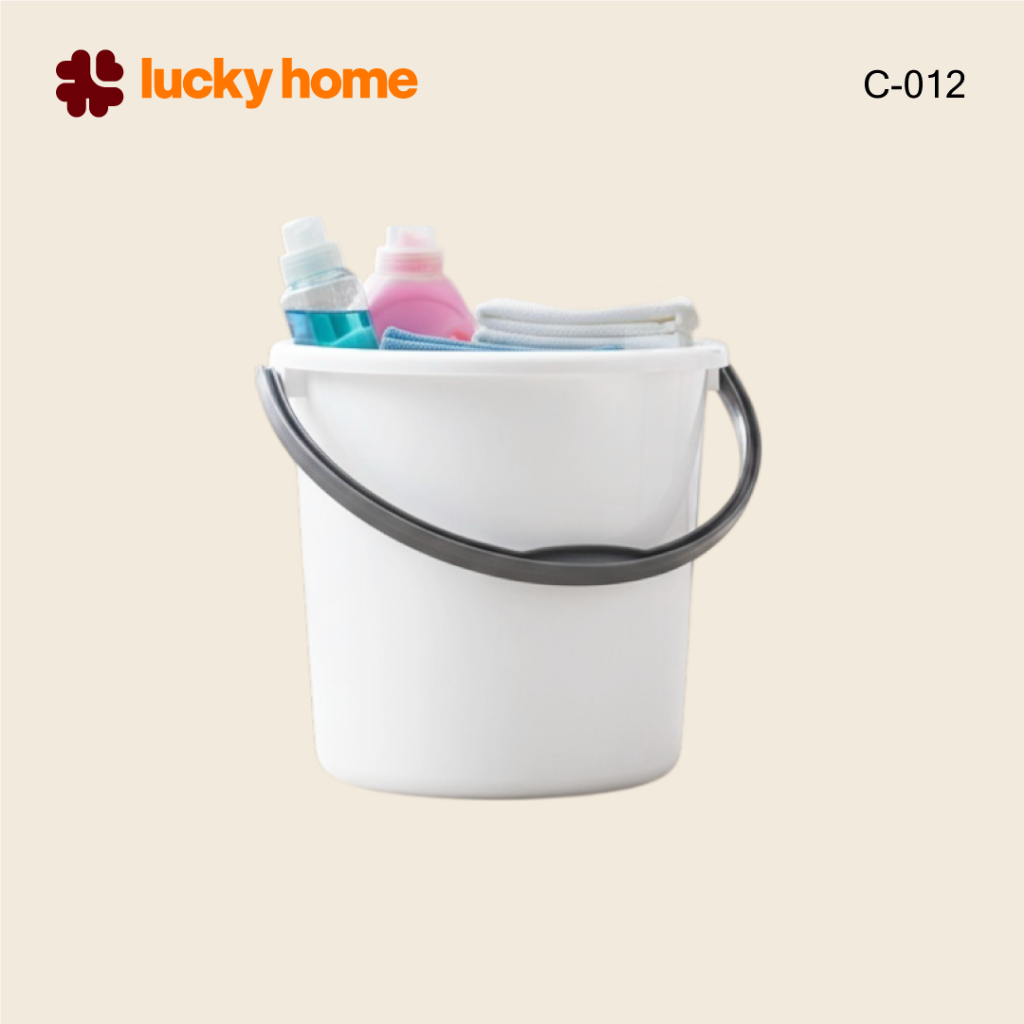 LUCKY HOME ถังน้ำ 10 ลิตรพร้อมฝาปิด TC-10  ขนาดสินค้า (เส้นผ่าศูนย์กลางxสูง) : 25.7  x 27.8 cm
