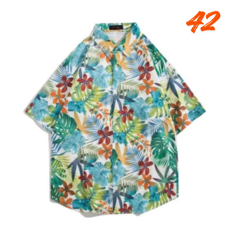 เสื้อเชิ้ตฮาวายเหมาะกับเทศกาลสงกรานต์ Size M-3XL สไตล์เกาหลีลายดอก  ใส่ได้ทั้งชาย-หญิง Hawaii ราคา ถูกที่สุด ดีลบีเคเค แกลเลอรีภาพที่ 6