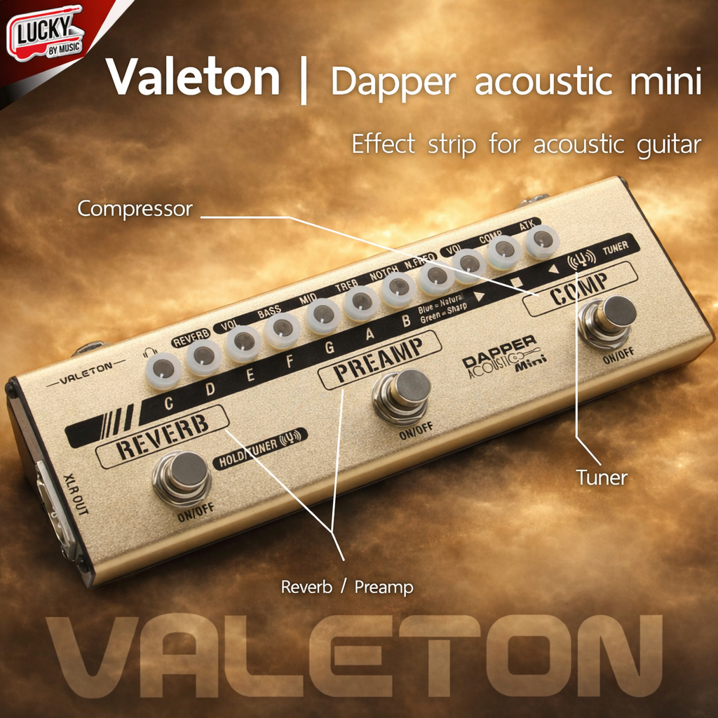 [ส่วนลด20%!🔥] Valeton เอฟเฟคกีต้าร์โปร่ง Dapper Acoustic Mini เอฟเฟคกีต้าร์โปร่ง ฟังก์ชั่นการใช้งานค