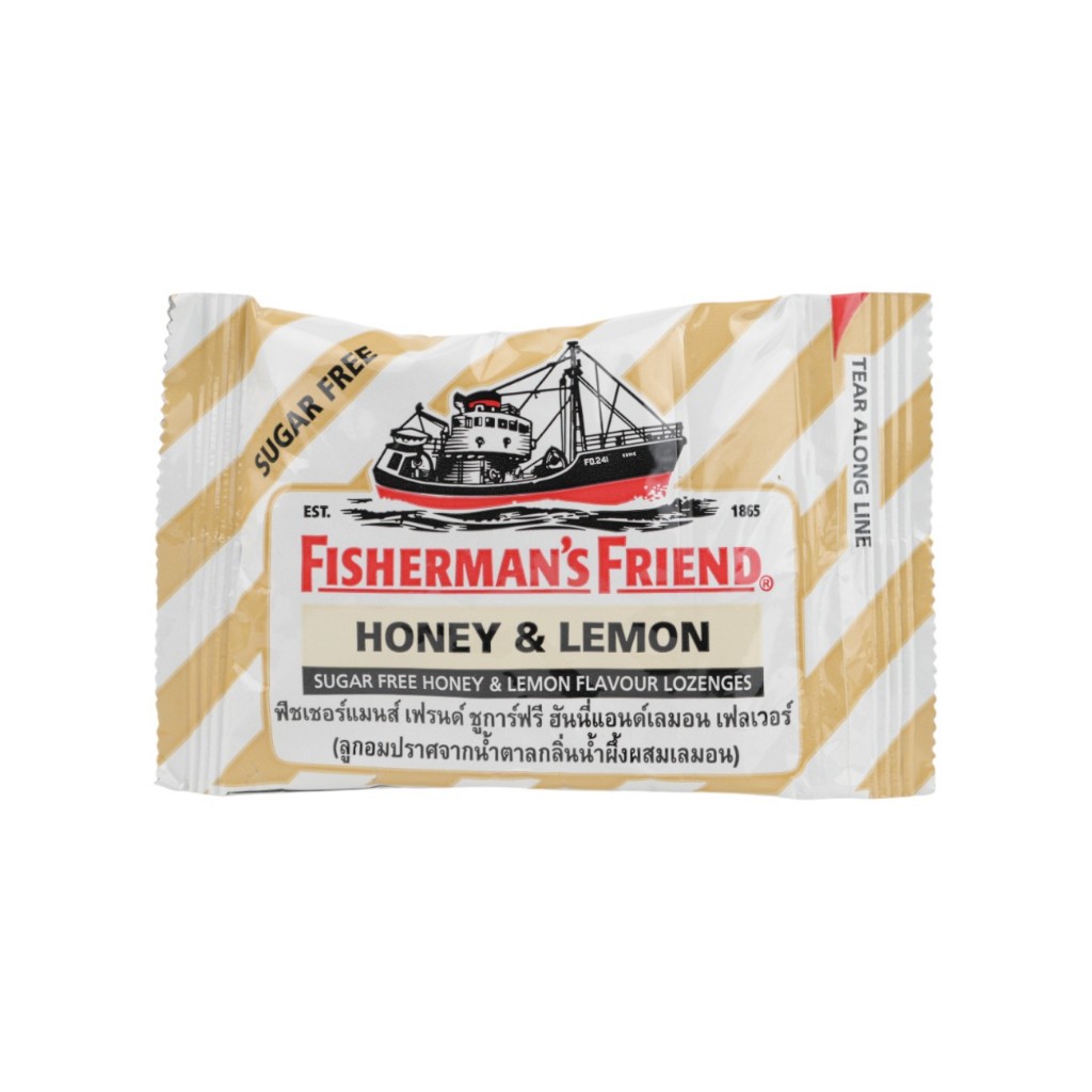 Fisherman's Friend  Honey Lemon SF 25 g 24s ฟิชเชอร์แมนส์เฟรนด์ ( 24 ซอง )