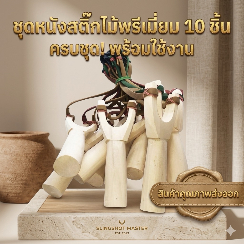 หนังสติ๊ก ไม้แท้ ง่ามไม้ อย่างดี น้ำหนักพอดีมือ 10 ชิ้น(ราชบุรีส่งด่วน)