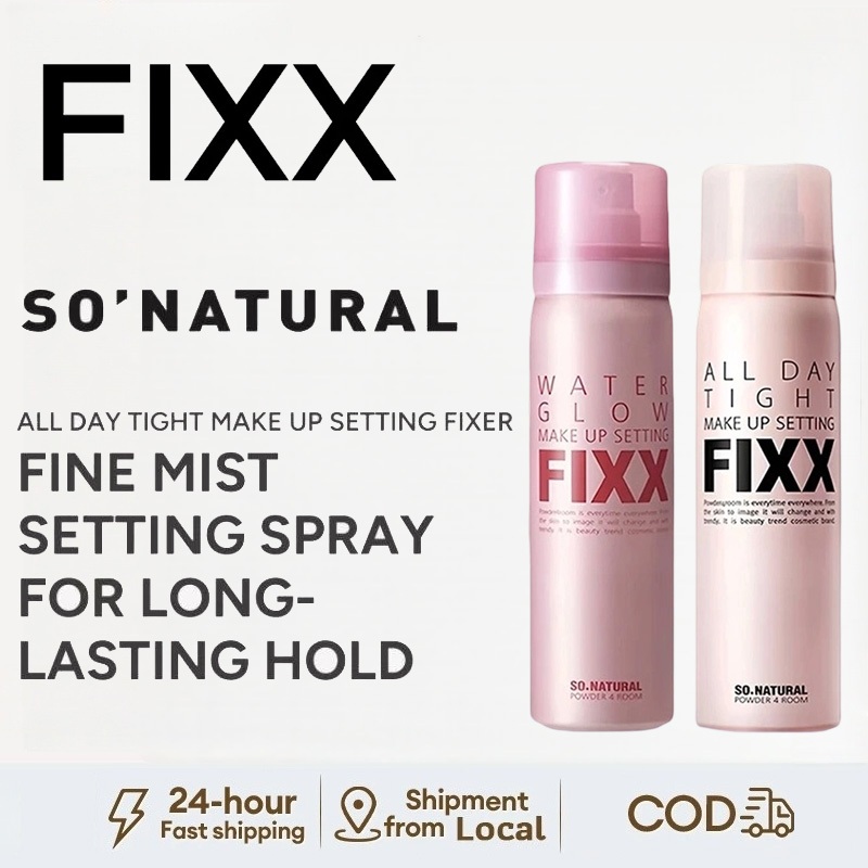 【ของแท้ 100%】So NATURAL FIXX Makeup Setting Spray (ตลอดทั้งวัน/โกลว์น้ํา/แมตต์)