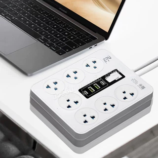 PAE รางปลั๊กไฟ 2300W ปลั๊กสามตา 3ช่อง 6ช่อง และ 7ช่อง USB 2ช่อง / Type-C 2ช่อง ปลอดภัย ได้มาตรฐาน มีมอก. รับประกัน