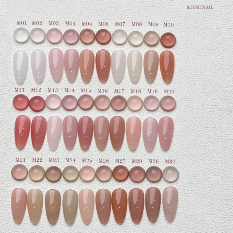 [แยกขวด] สีเจลไซรัปสุขภาพดี ROUNI Watery Nude