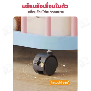 [แบบเดี่ยว/แบบคู่] ราวแขวนผ้า ราวตากผ้า สไตล์มินิมอล ทรงต้นไม้ พร้อมชั้นวาง ตะขอแขวนกระเป๋า มีล้อเลื่อน พร้อมส่ง DZ-A