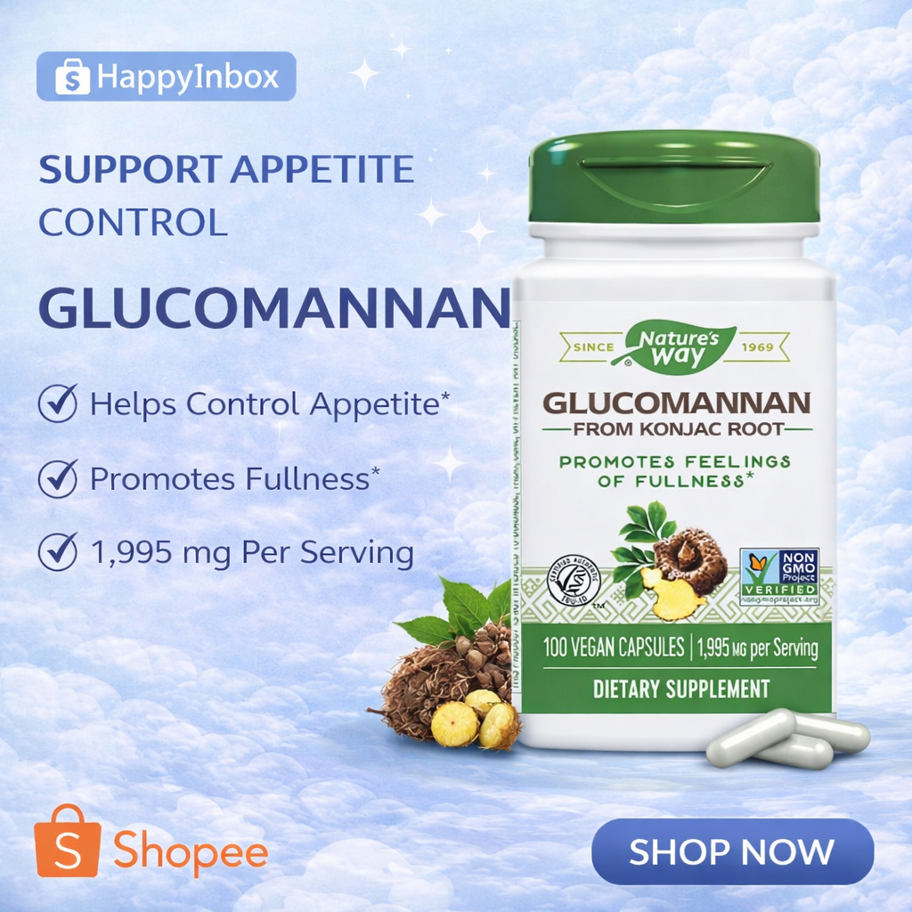 Nature’s Way Glucomannan Konjac Root 1995mg | 100 Vegan Capsules
