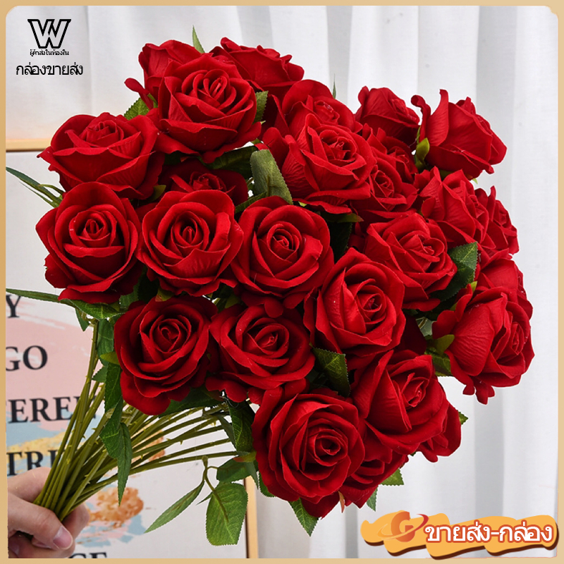 High Quality Velvet Rose&Cloth Rose Fake Rose Fake Flowers Artificial Flower For Wedding/Party/Home