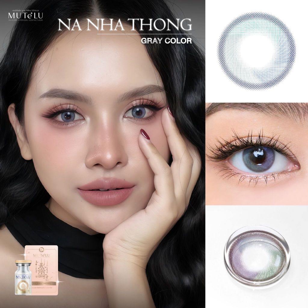(ตะกร้าบริษัท) Mutelu คอนแทคเลนส์สายมู รุ่น Na nha thong DIA 14.2 mm. เสริมเสน่ห์ คนรัก คนหลง คนใคร่