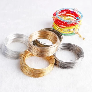 ลวดสเตนเลสทำสร้อยข้อมือความทรงจำ 60mm 100 ห่วง สำหรับ DIY งานเครื่องประดับแฟชั่น
