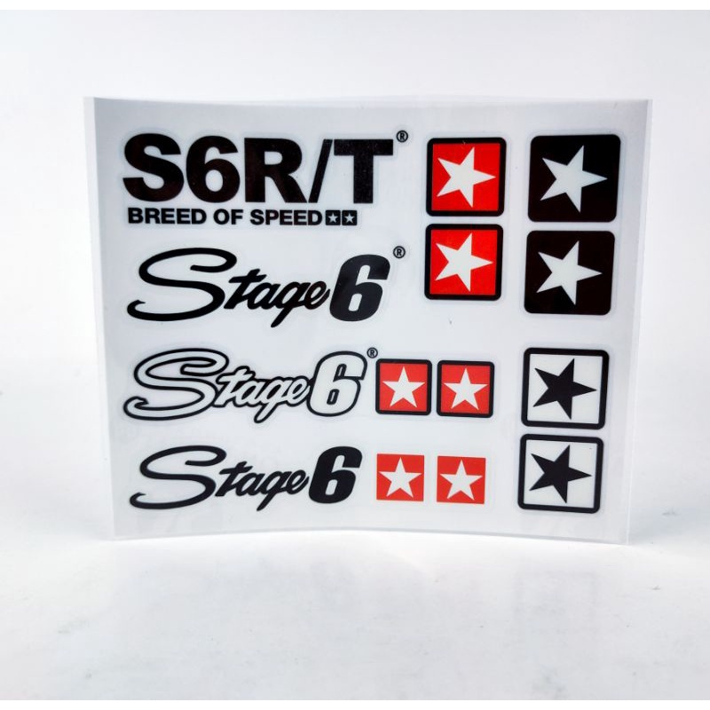 สติ๊กเกอร์ stage 6 หลากหลายแบบ ใช้ตกแต่งรถจักรยานยนต์เพิ่มความสวยงาม