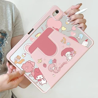 ⭐พร้อมส่ง⭐เคส Samsung Tab S9FE S11 S9+ A9 หมุนได้ 360° My Melody S10+ S10FE มีที่ใส่ปากกา S6 Lite S8