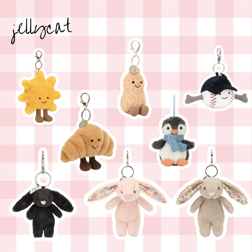 JELLYCAT Doll keychain jellycat ตุ๊กตา ของแท้ 100% 💯 [การจัดส่งจากประเทศไทย]