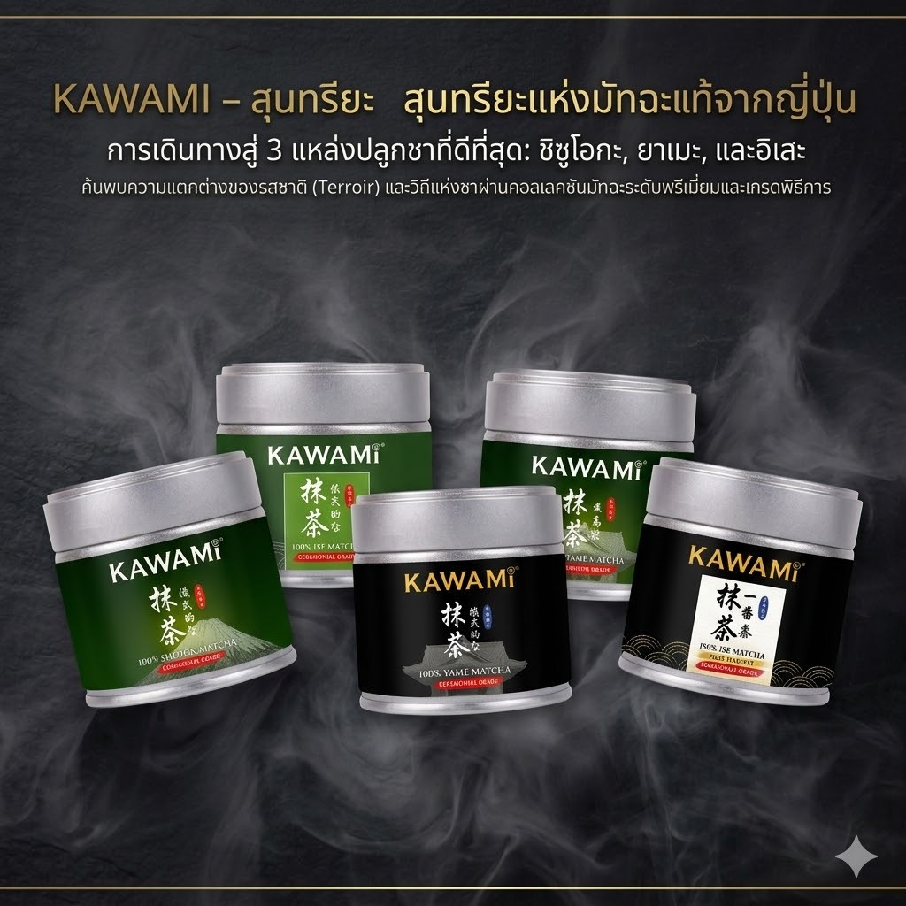 คาวามิ มัทฉะแบบกระปุก ขนาด 30 กรัม เลือกรสชาติได้ Kawami matcha