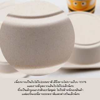 ชุดจานเด็ก จานข้าวเด็ก ถาดหลุม จาน ช้อนส้อม ถาดอาหาร ชุดจานไม้ไผ่สำหรับเด็ก Baby Feeding Spill Proof