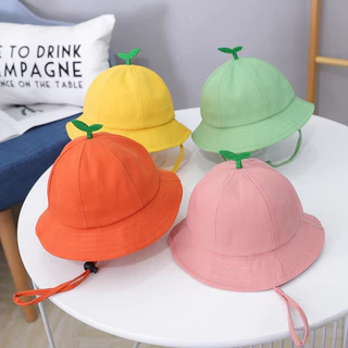 หมวกกันแดดเด็ก สีพื้น ระบายอากาศได้ดี