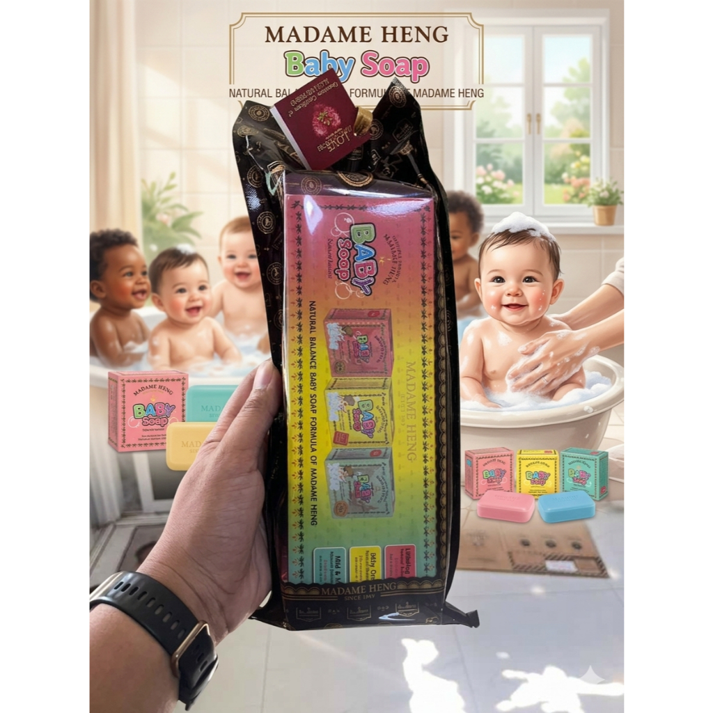 สบู่สมุนไพรเด็ก มาดามเฮง (Madame Heng Baby Soap) เบบี้รวม