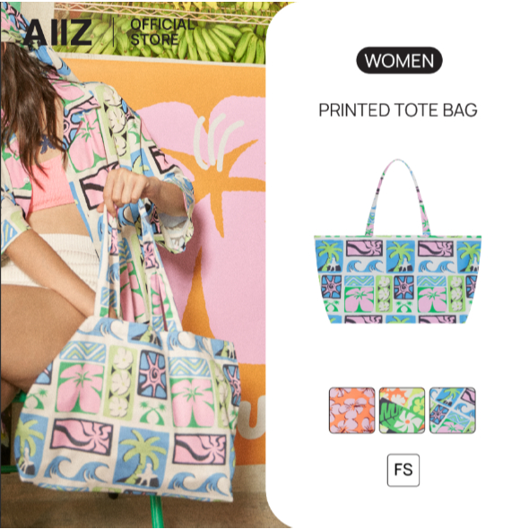AIIZ กระเป๋าผ้าพิมพ์ลาย Printed Tote Bag