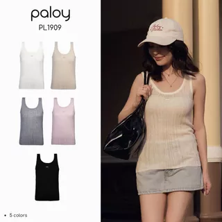 Paloy - PL1909 เสื้อแขนกุด ตัวยาว ติดอะไหล่ paloy