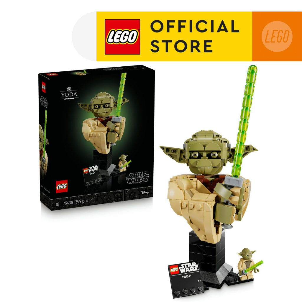 LEGO Star Wars 75438 Yoda Bust (399 Pieces), Building Blocks, Kids Toy