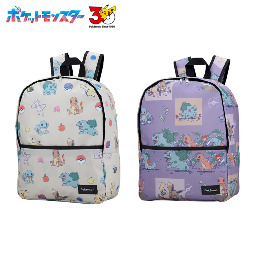 Brand-New Pokemon Platinum Zakka Backpack Kanto Region Bulbasaur Charmander Squirtle Pikachu Mew Eev